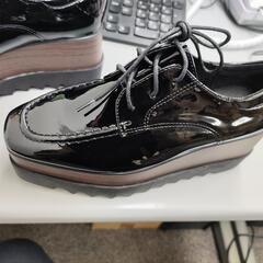 厚底ウェッジ シューズ36（23.0cm）（足長）の画像