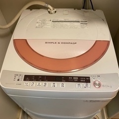 洗濯機　シャープ　ES-GE60P-P