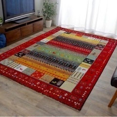 トルコ製 ウィルトン織カーペット ギャッペ調ラグ 約160×23...