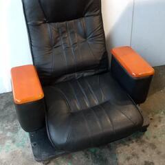 ☆レザー回転座椅子　ブラック　肘置き☆