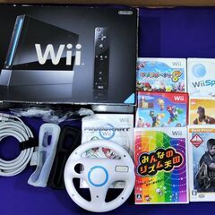 【追記記載しましたのでご一読ください】 任天堂　Wii 本体 ソフト７本 その他 箱あり コントローラ２つありの画像