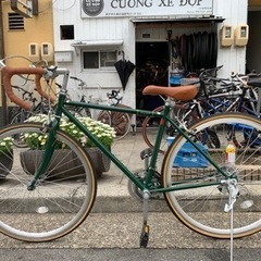 ロードバイク 美品 3x7変速 緑 700x28c