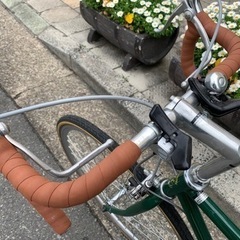 ロードバイク 美品 3x7変速 緑 700x28c