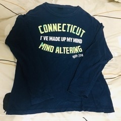 【古着まとめ売りLサイズ】(黒)長袖ヒートテック1枚、(紺、グレー)長袖Tシャツ2枚の画像