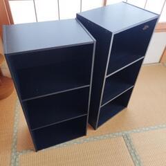 無料 3段 カラーボックス ブラック