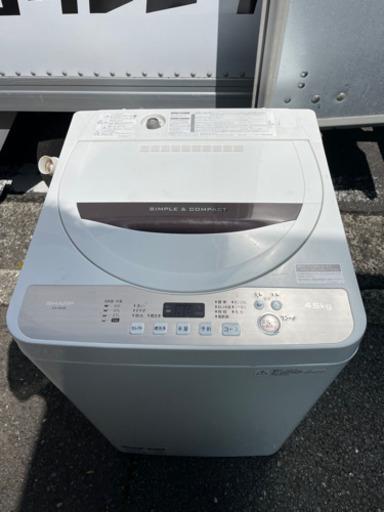 SHARP 4.5kg 洗濯機 2018年製