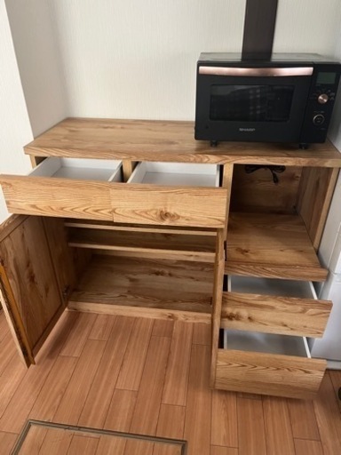 [大川家具] キッチンカウンター