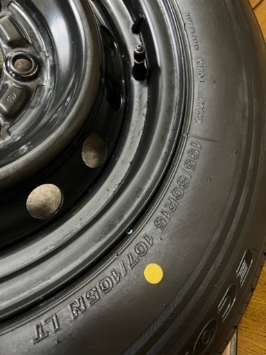 新車外し/TOYOTA/200系/ハイエース/2023年製/BRIDGESTONE/195/80R15/純正タイヤホイール/4本セット