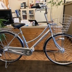 【前後タイヤ・チューブ新品！】LEDオートライト　内装3段　27インチ自転車　