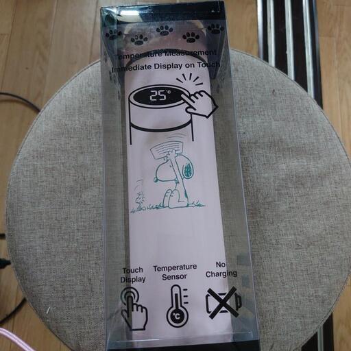 新品❤️スヌーピー温度計付き水筒