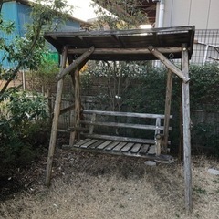 ★無料★ 屋外木製ブランコ【取りに来れる方へ無料でお譲りします】