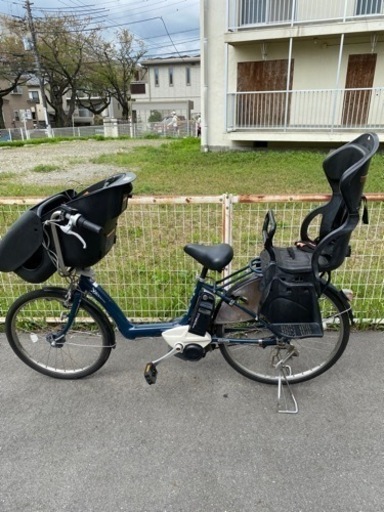 【西船】前後チャイルドシート付き電動自転車