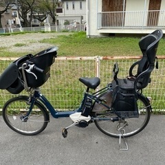 【西船】前後チャイルドシート付き電動自転車