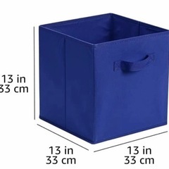 Amazon Basics折りたたみ式 ファブリック収納 BOX ネイビー  の画像