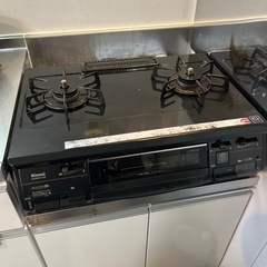 ガスコンロ　2口　グリル付き　リンナイ　KGM660C(B)