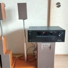 AVアンプとスピーカーシステム　ONKYO(オンキョー）TX-S...