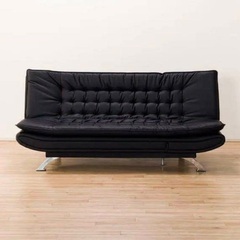 ニトリ Nシールド ソファーベッド 黒合皮