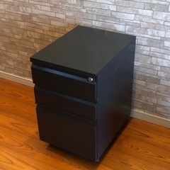 デスクワゴン、サイドワゴン、キャビネット　黒