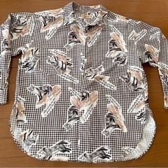 アトリエサブ　シルバーフォックス柄シャツ