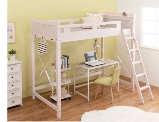 ロフトベッド　コンセント、マット付！8000円！