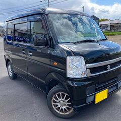 車検満タン 令和7年4月 エブリィワゴン ターボ ハイルーフ B...