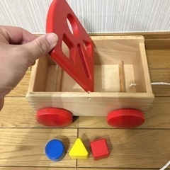 木のひき車　形合わせの画像