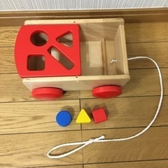 木のひき車　形合わせの画像