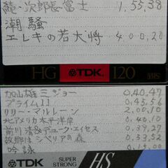 ☆ＶＨＳ　ビデオテープ（３６－５）　８本セット  （古い映画・音楽番組など）の画像