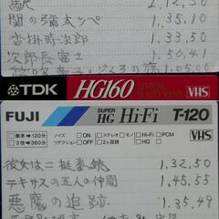 ☆ＶＨＳ　ビデオテープ（３６－５）　８本セット  （古い映画・音楽番組など）の画像