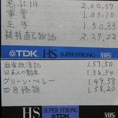 ☆ＶＨＳ　ビデオテープ（３６－５）　８本セット  （古い映画・音楽番組など）の画像