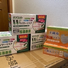 新品マスク、ふつうサイズ3箱＋小さめサイズ2箱