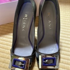 DIANAシルバーオープントゥパンプスの画像