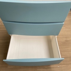 3段チェスト(ブルー) W54xH68xD42の画像