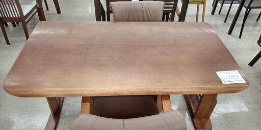 ★ジモティ割あり★  ダイニングセット 茶 H70×D83.5×W151.5 クリーニング済み TJ349