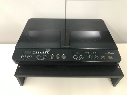 【美品】IHクッキングヒーター「2口タイプ」アイリスオオヤマ 管理No6「基本送料無料