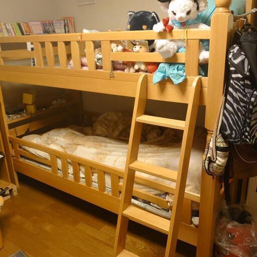 お取引中   木製2段ベッド階段付き
