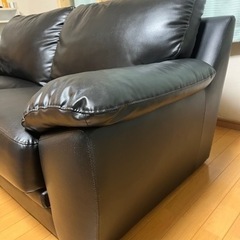 合皮ソファ　2人掛けの画像