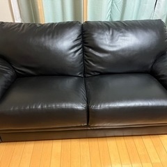 合皮ソファ　2人掛けの画像
