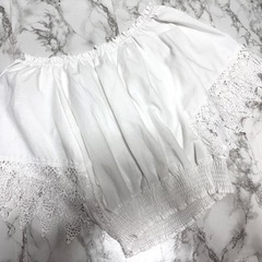 🤍超美品 ホワイト オフショル トップス