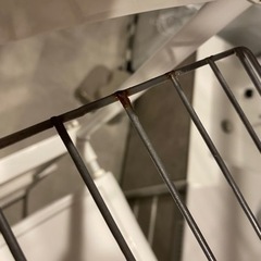 ニトリ 白 洗濯機上 伸長式収納ラックの画像
