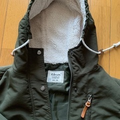 【今週3,000円】【新品】キロルアン フード フルジップ モッズミリタリーコートMサイズ　の画像