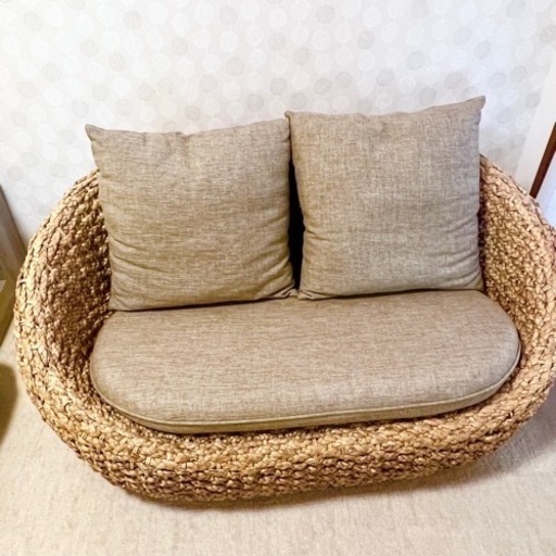 アジアン家具　ウォーターヒアシンスソファ