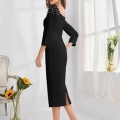 【譲渡先決まりました】パーティードレス 結婚式 ワンピース パール キャバの画像