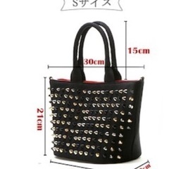 スタッズ　ハンドバック　新品の画像
