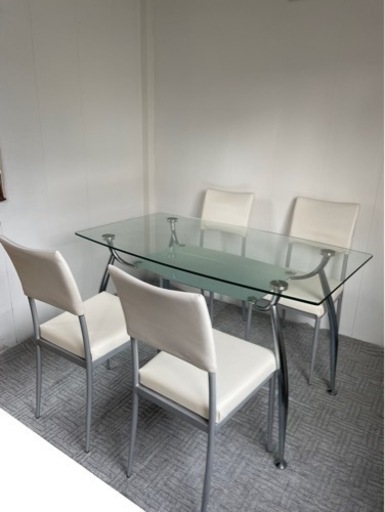 ダイニングテーブル(ガラス)セット