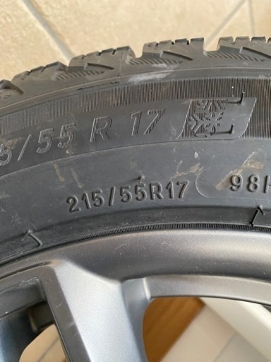215/55/R17 ピッチ112mm 5穴 スタッドレス付きホイール