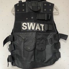 サバゲー用 防弾チョッキ SWAT タクティカルベスト ブラックの画像
