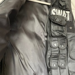 サバゲー用 防弾チョッキ SWAT タクティカルベスト ブラックの画像