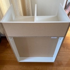 ［売約済］ランドセルラック・2人用・ホワイト・キャスター付の画像