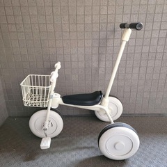【美品】無印良品 舵取り棒付き三輪車の画像